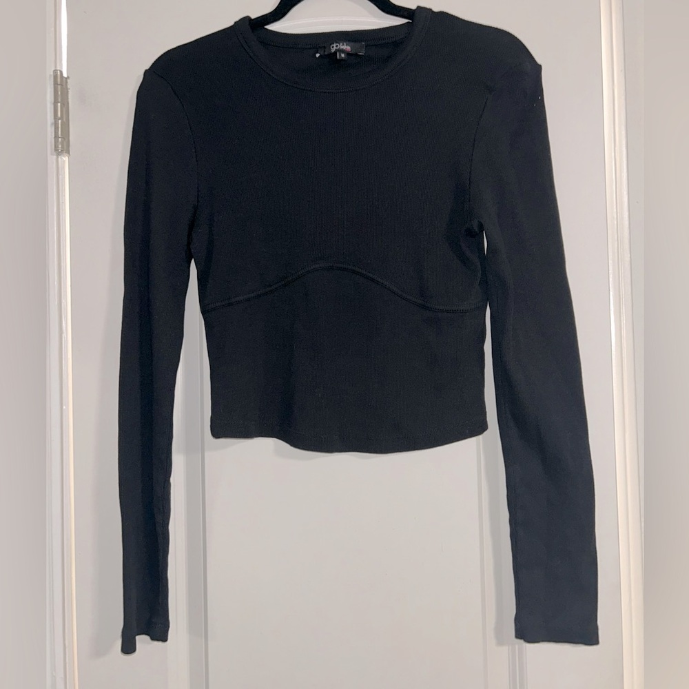 Slightly Cropped Long Sleeve Top